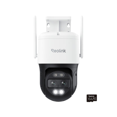 Reolink Trackmix Series 4K Dual-Lens PTZ Auto Track WiFi Outdoor Security Camera with 64GB microSD Card