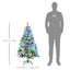 HOMCOM 4.5ft LED Snow Flocked Artificial Christmas Tree with Steel Base - maplin.co.uk