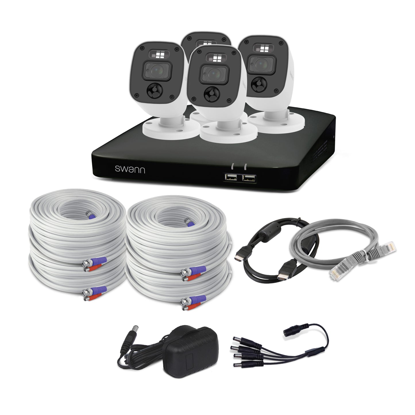 Swann 2K 256GB 8-Channel Wired DVR CCTV Kit with 4 Bullet Cameras
