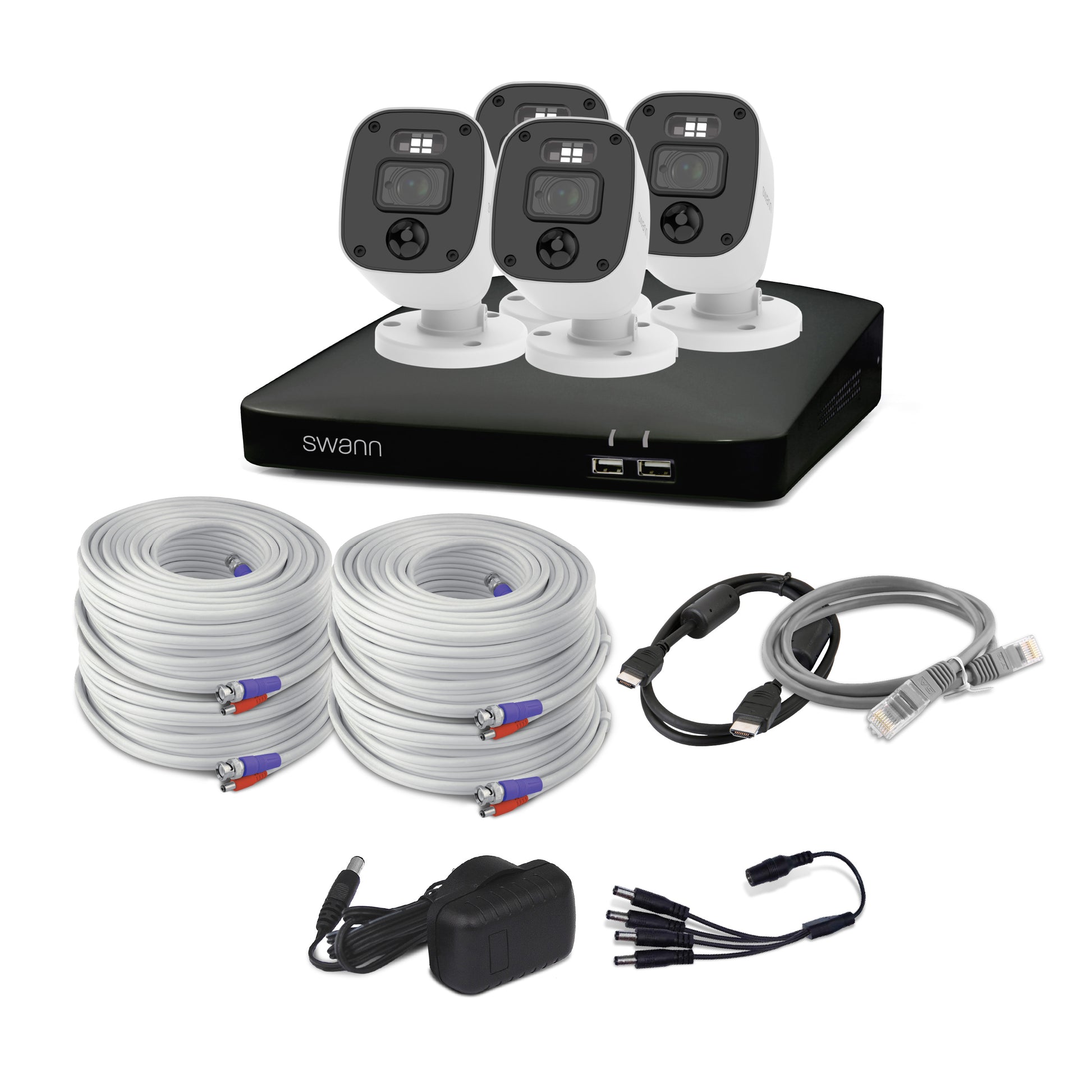 Swann 2K 256GB 8-Channel Wired DVR CCTV Kit with 4 Bullet Cameras