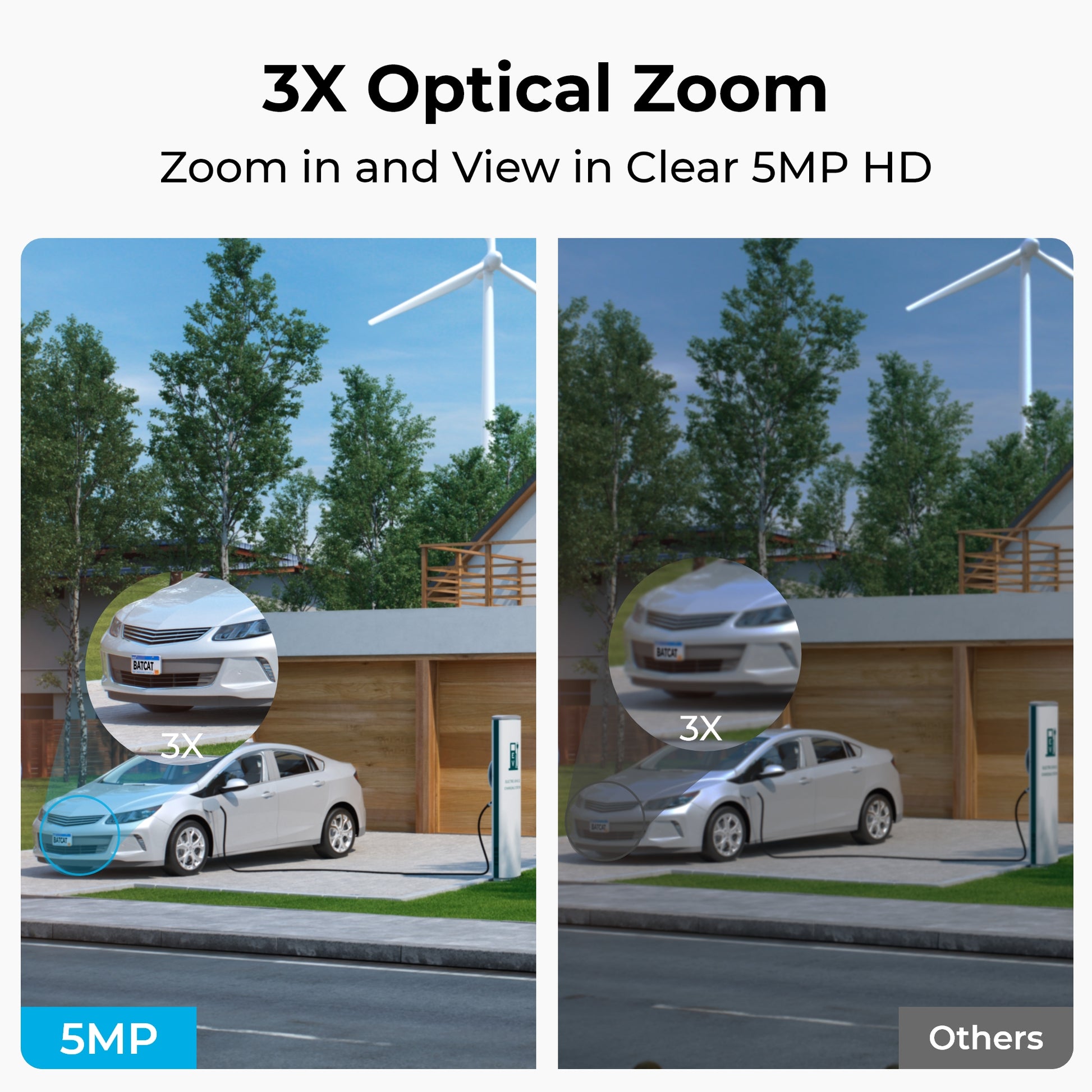 Reolink E Series 2K+ PTZ Auto Track WiFi Outdoor Security Camera with 64GB microSD Card