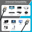 Maplin HDMI to HDMI 8K Ultra HD Coiled Cable - Black, 1m
