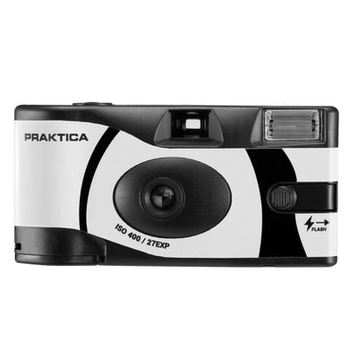 Praktica 35mm Single Use Disposable Film Camera with Flash - Black & White Film