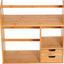 ProperAV Extra Desktop Stationery Desk Organiser with 2 Drawers - Bamboo