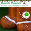 HOMCOM 6ft Christmas Inflatable LED Gingerbread Man with Santa Hat - maplin.co.uk