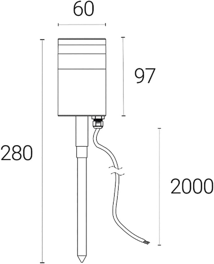 4lite Marinus GU10 Outdoor Garden Spike Light - Stainless Steel - maplin.co.uk