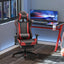 Maplin Plus High-Back Faux Leather Swivel Reclining Office Gaming Chair with Footrest - Red & Black - maplin.co.uk