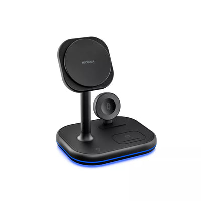 Microdia SNAPStation Pro 23W 3-in-1 MagSafe Magnetic Wireless Charging Station - Black