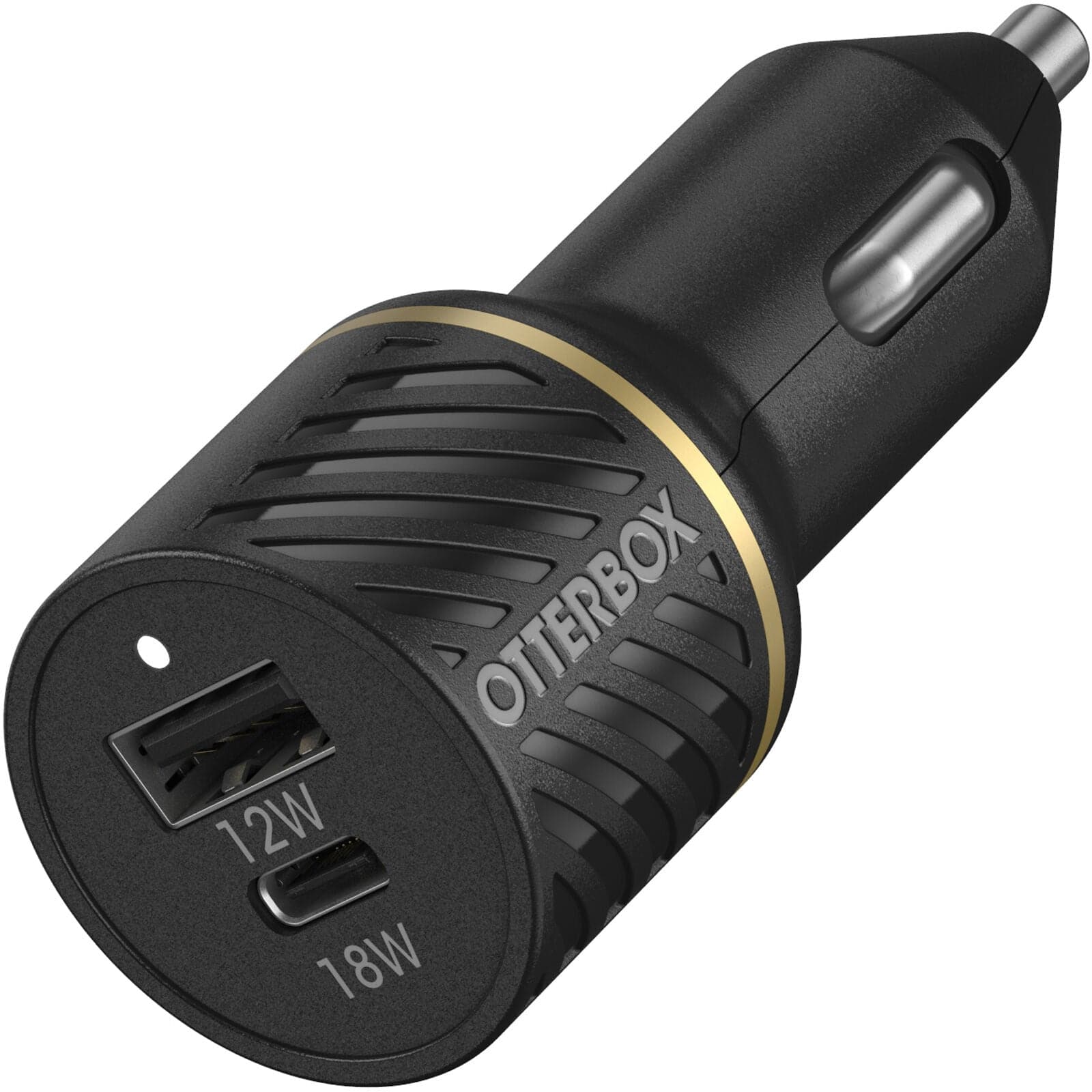 OtterBox 30W USB-C 18W / USB-A 12W USB-PD In-Car Charger - Black - maplin.co.uk