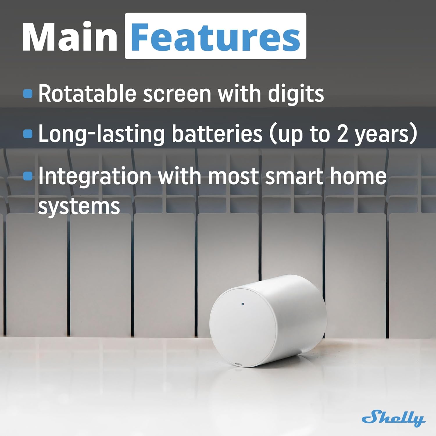 Shelly BLU TRV Smart Thermostatic Radiator Valve with Bluetooth and Zigbee Connectivity