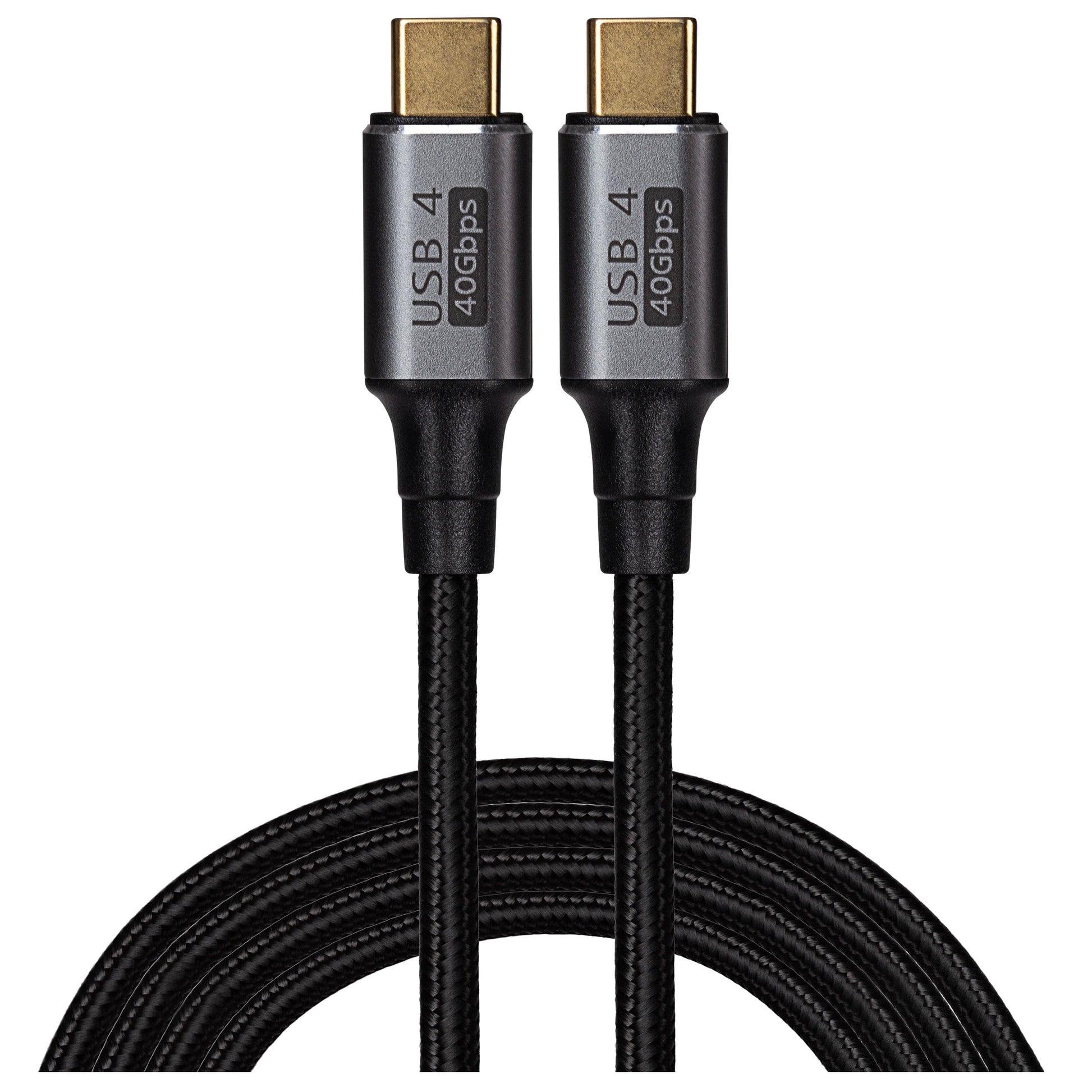 Maplin Pro USB-C to USB-C v4.0 40Gbps 8K@60Hz Super Speed Braided Cable - Black, 1.2m - maplin.co.uk