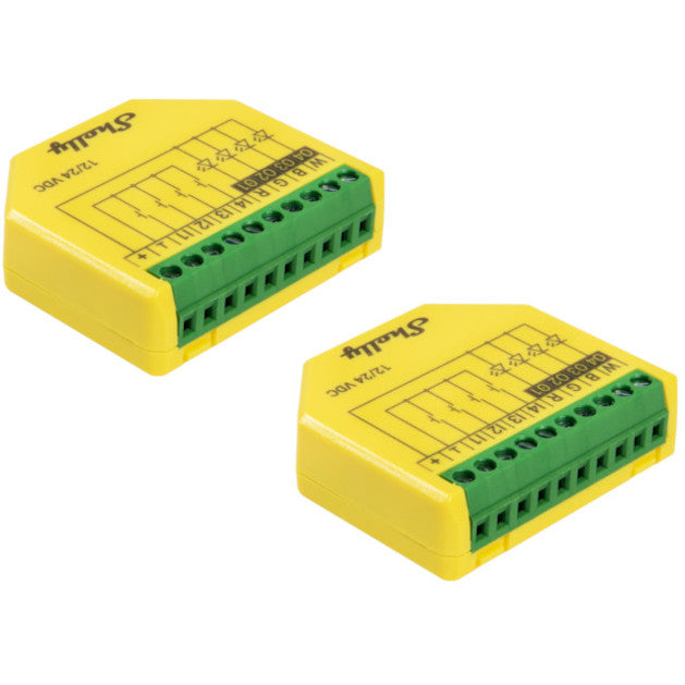 Shelly Plus RGBW PM WiFi Operated RGBW Controller for LED Strips Pack of 2