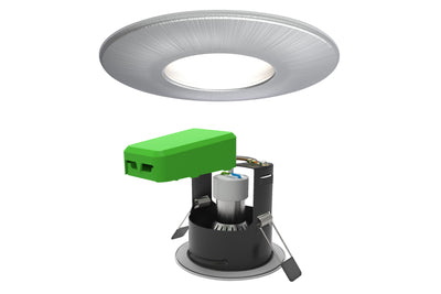 4lite WiZ Connected Fire-Rated IP20 GU10 Smart LED Downlight - Satin Chrome - maplin.co.uk