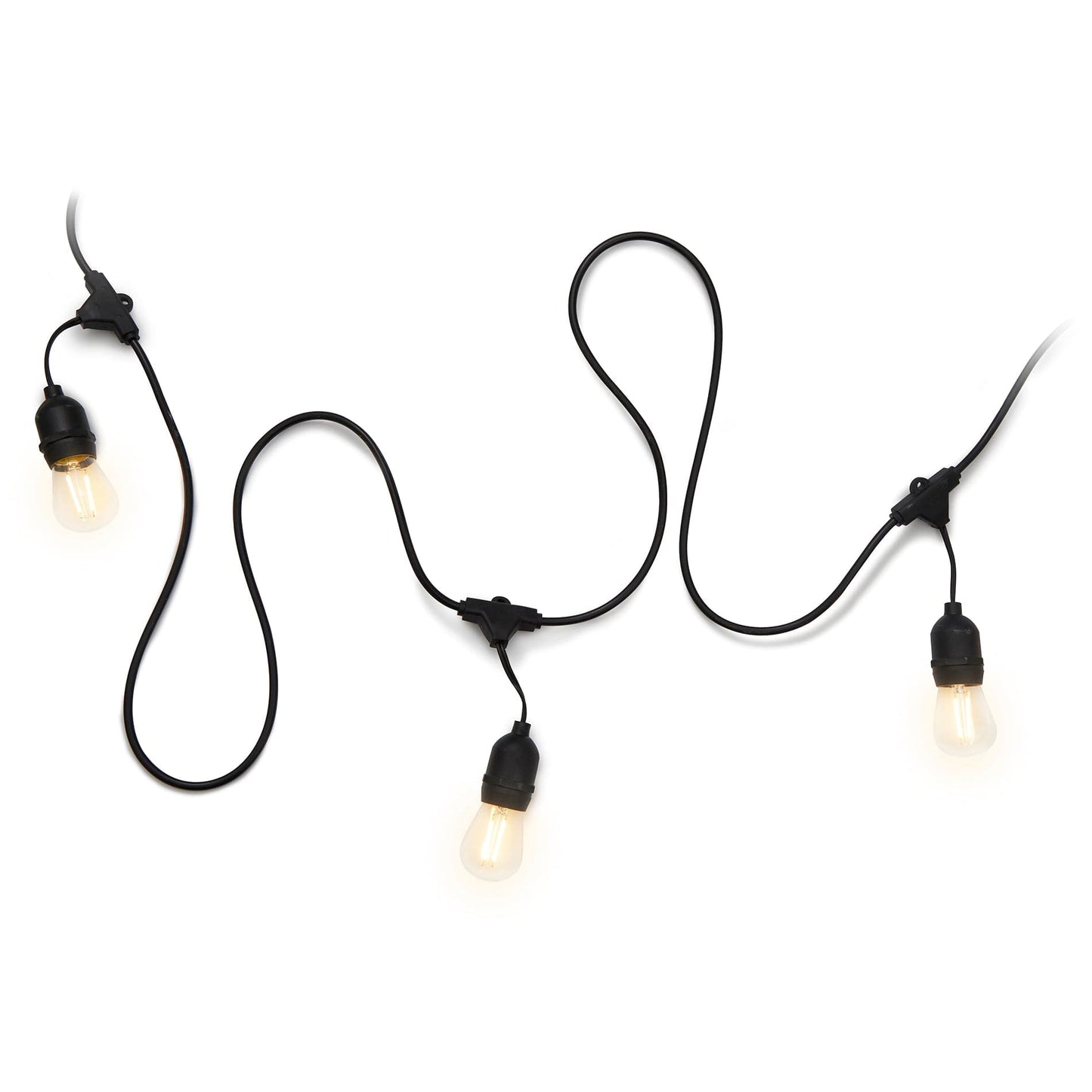 4lite Festoon Lighting Outdoor String Lamps with E27 Screw Warm White LED Bulbs - maplin.co.uk