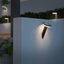 4lite Antheia Solar Slanted IP54 Die-Cast Aluminium LED Outdoor Wall Light with Built in PIR Motion Sensor