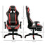 Maplin Plus High-Back Faux Leather Swivel Reclining Office Gaming Chair with Footrest - Red & Black - maplin.co.uk