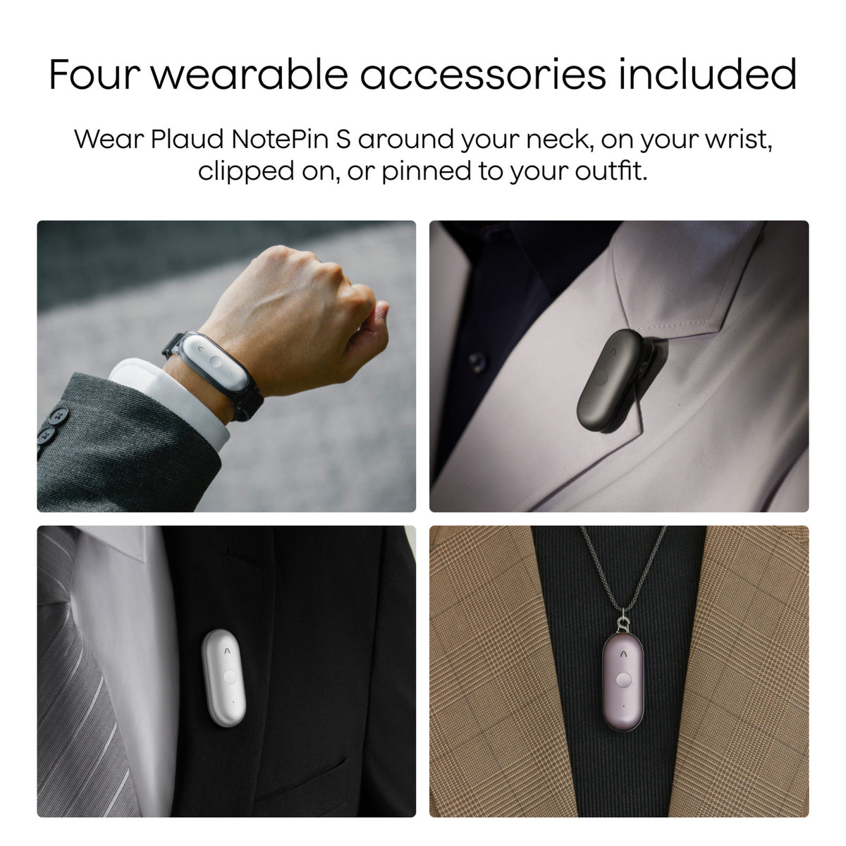 Plaud NotePin S Wearable AI Voice Recorder