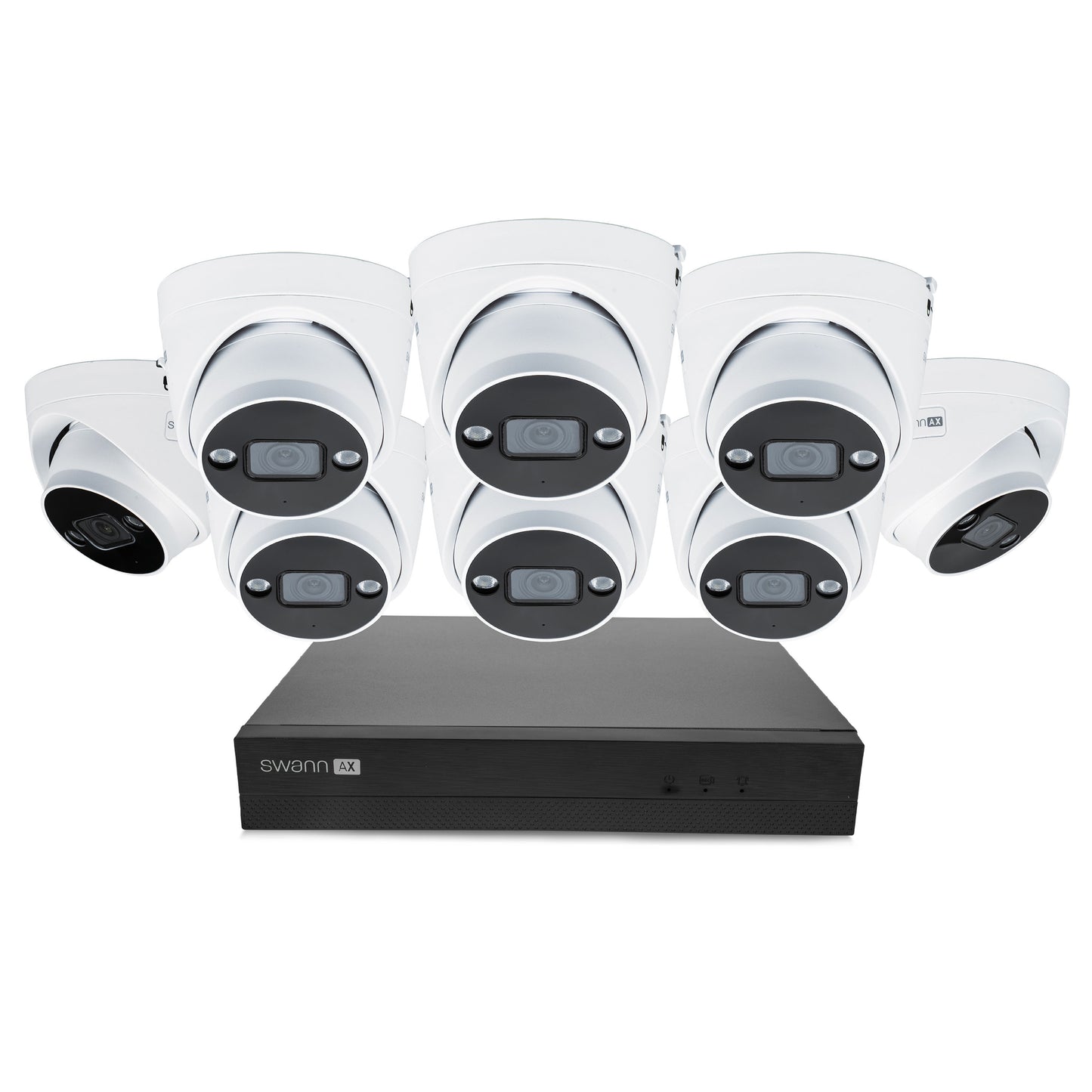 Swann AdvancedX 4K 2TB 16-Channel Wired PoE NVR CCTV with 8 Dome Camera Kit