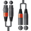 Citronic Classic Audio 2 x XLR Female to 2 x XLR Male Cable - Black