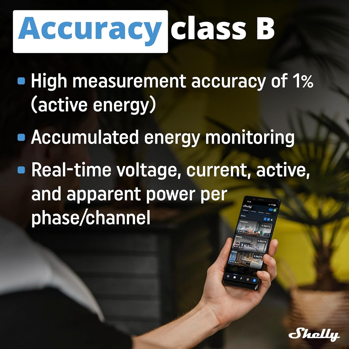 Shelly Pro 3EM 3CT63 Compact DIN-Mountable 3-Phase 63A Energy Meter