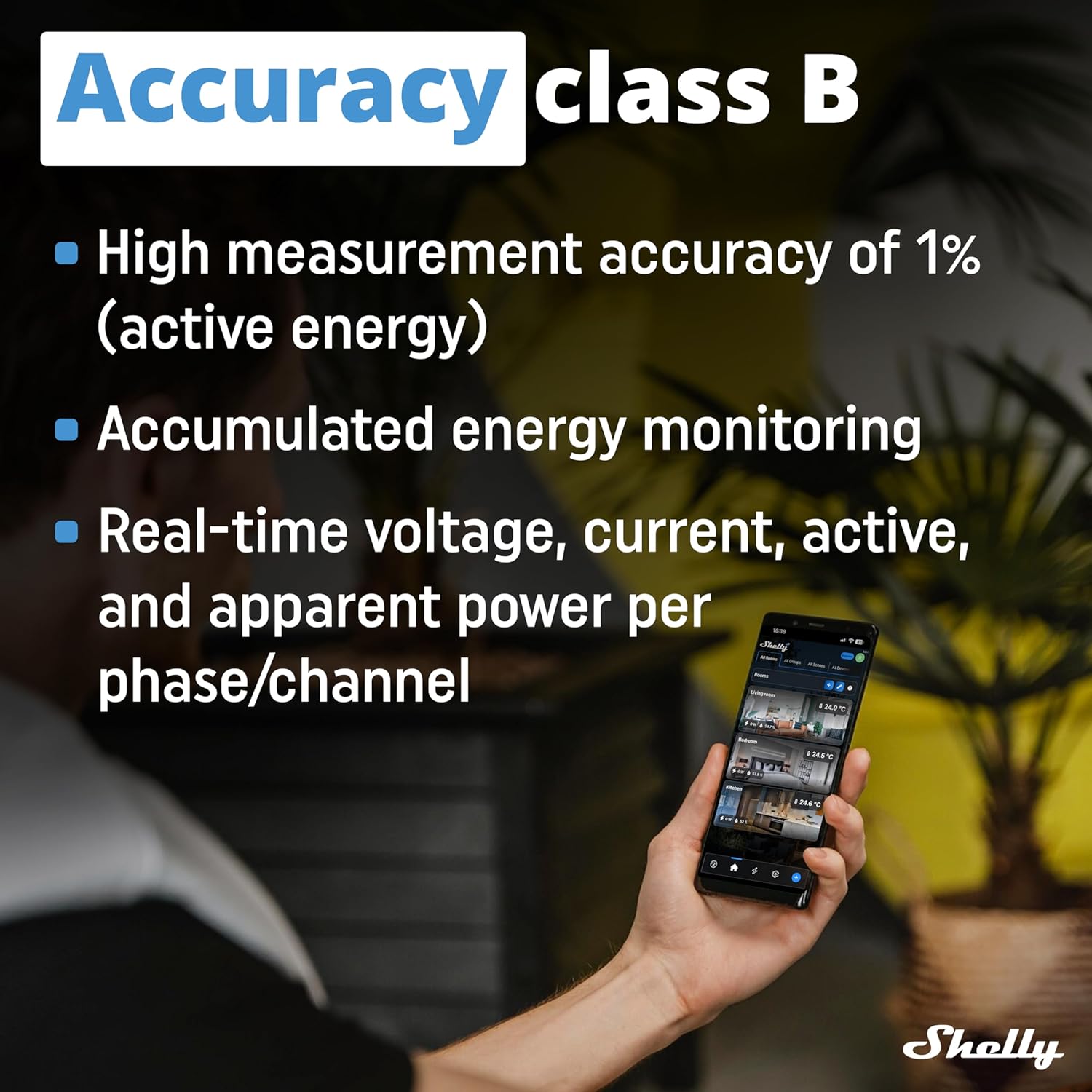 Shelly Pro 3EM 3CT63 Compact DIN-Mountable 3-Phase 63A Energy Meter