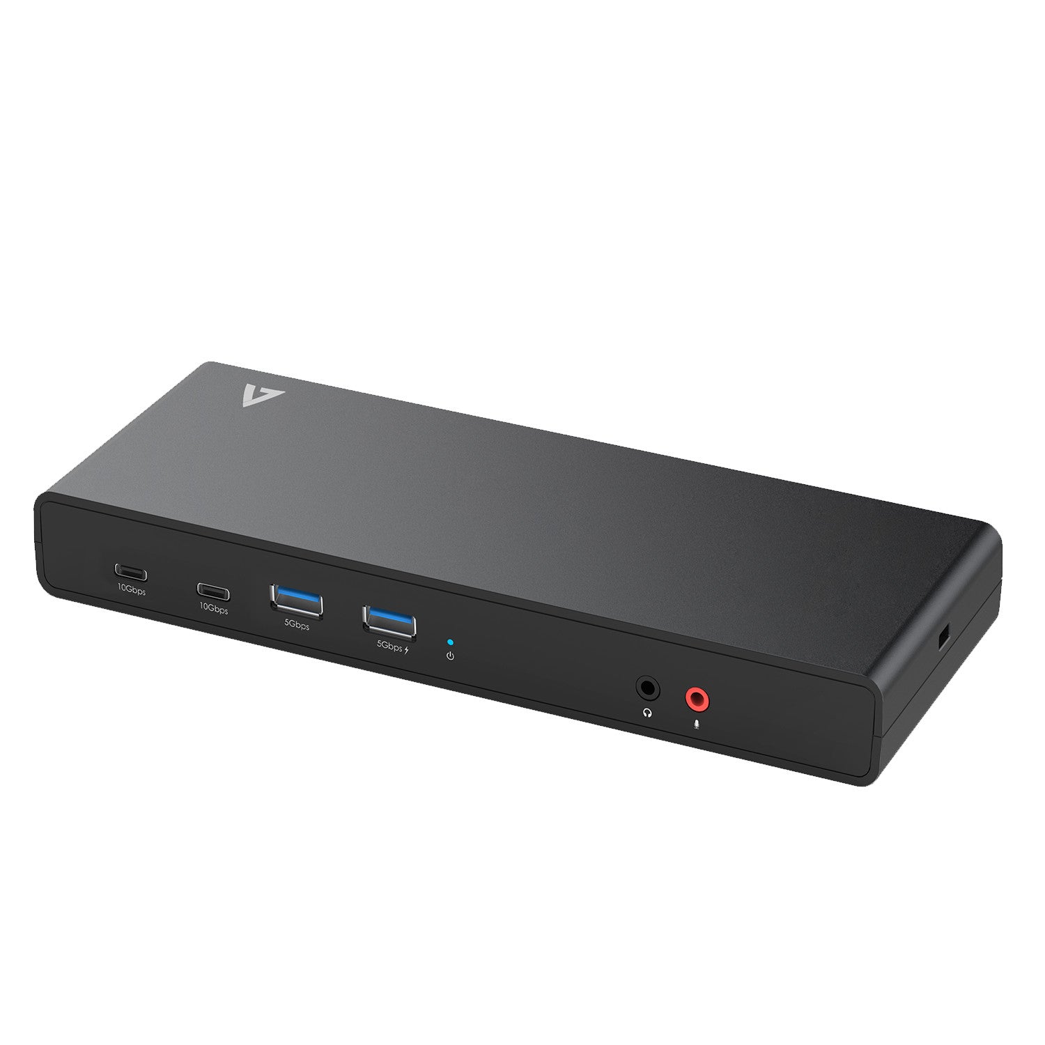 V7 USB-C Dual Display 4K DisplayLink 130W Docking Station with 100W Power Delivery