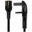 Maplin Power Lead IEC C5 Clover Leaf Plug Female to UK 3-Pin Plug - Black, 1m