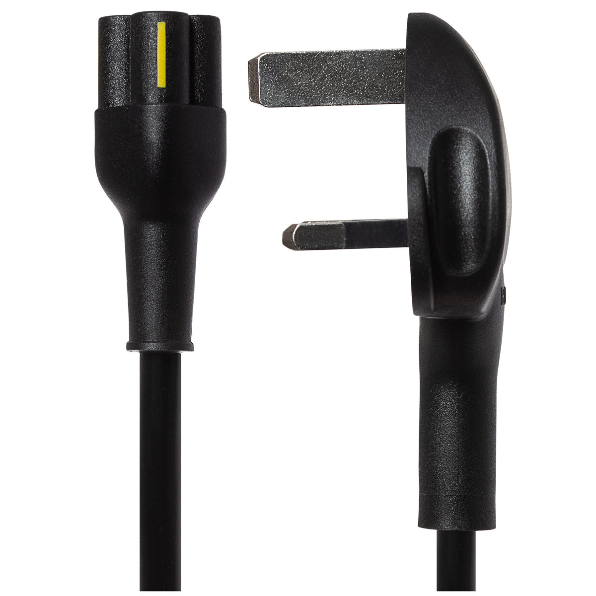 Maplin Power Lead IEC C5 Clover Leaf Plug Female to UK 3-Pin Plug - Black, 1m