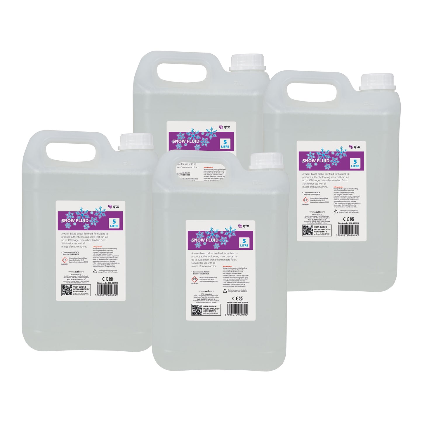 QTX 5 Litre Snow Fluid - Pack of 4