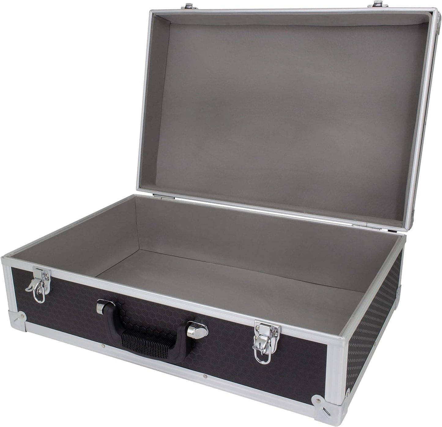 Maplin Plus Aluminium 190 x 570 x 380mm Flight Case - Black - maplin.co.uk