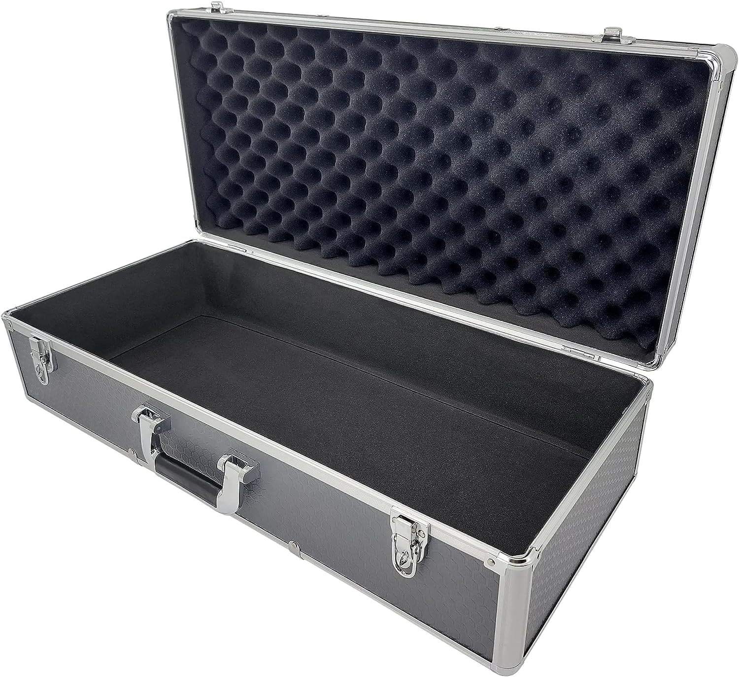 Maplin Plus Aluminium 190 x 680 x 300mm Flight Case - Grey - maplin.co.uk