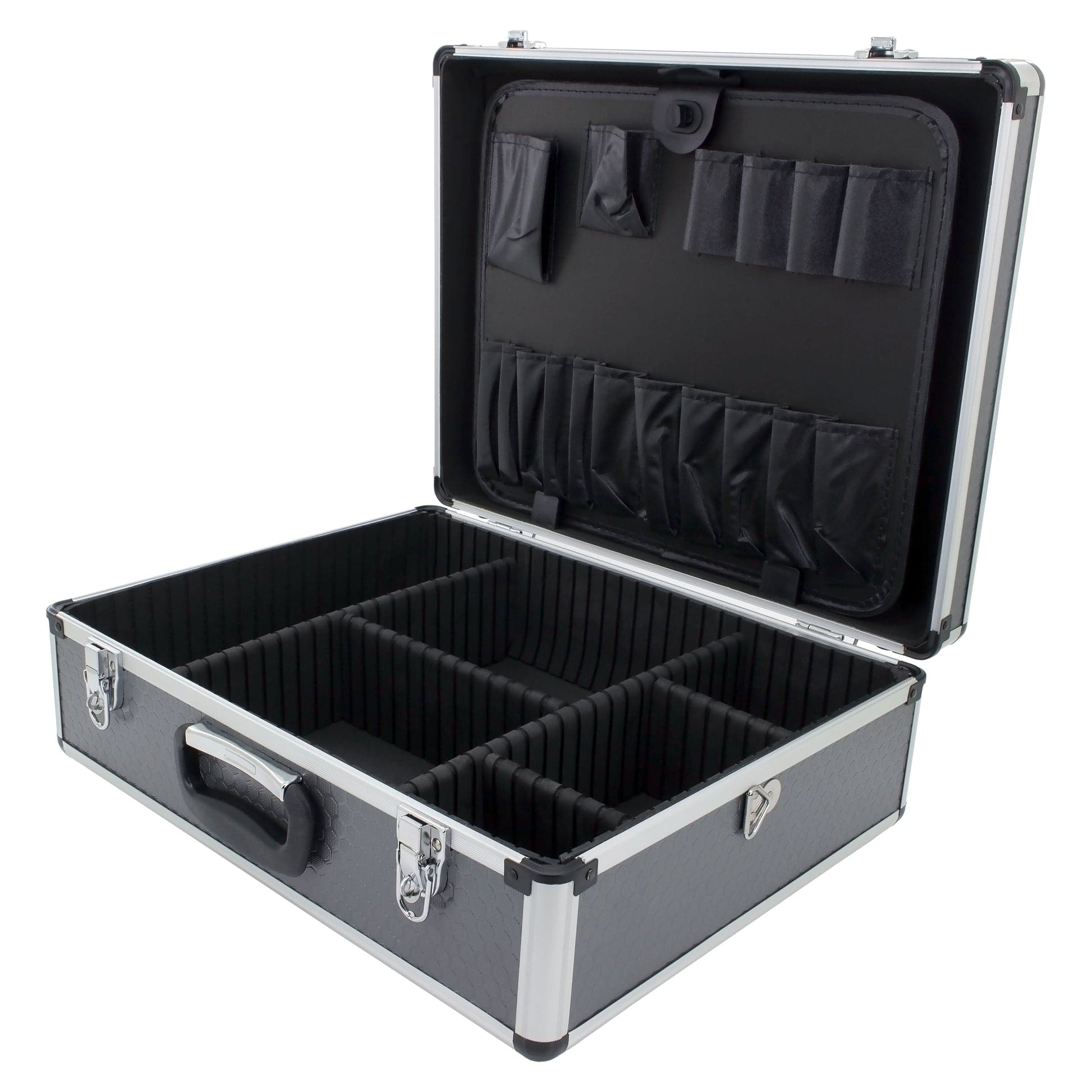 Maplin Plus Aluminium 160 x 460 x 360mm Tool Flight Case - Silver - maplin.co.uk