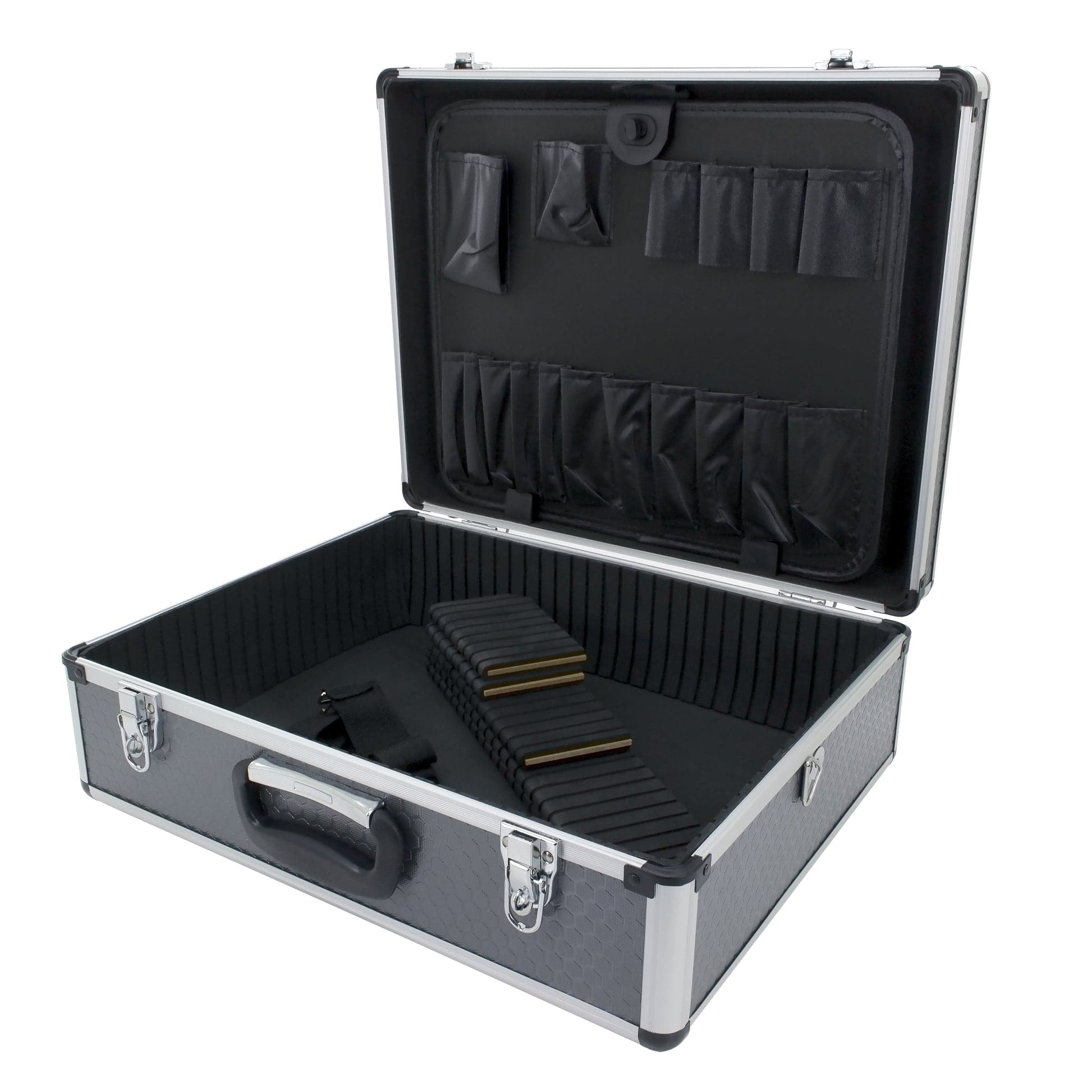 Maplin Plus Aluminium 160 x 460 x 360mm Tool Flight Case - Silver - maplin.co.uk