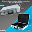 Maplin Plus Aluminium 115 x 440 x 320mm Laptop Flight Case - Silver - maplin.co.uk