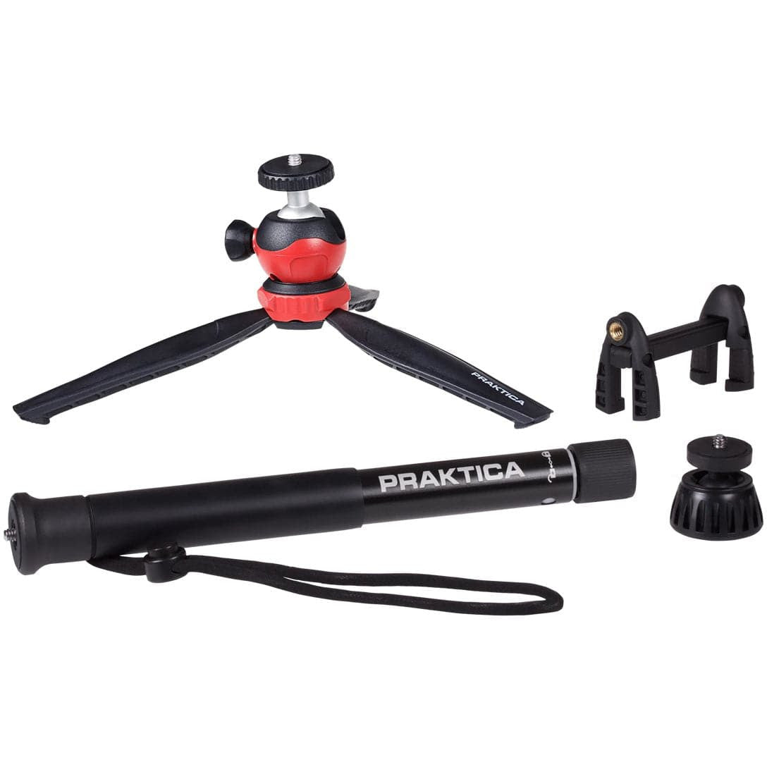 Vloggers Desktop Tripod Kit Phone Mount Monopod Adapter