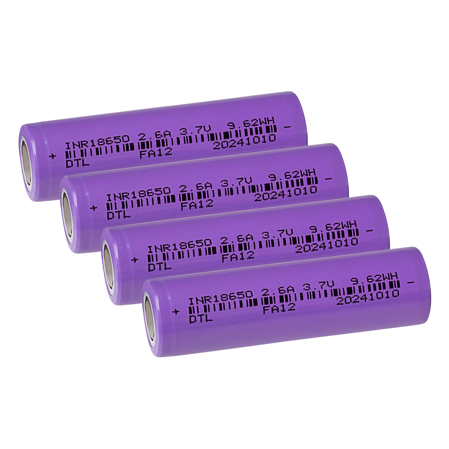 Maplin 18650/R280 Flat Tip Rechargeable Lithium Battery - Pack of 4