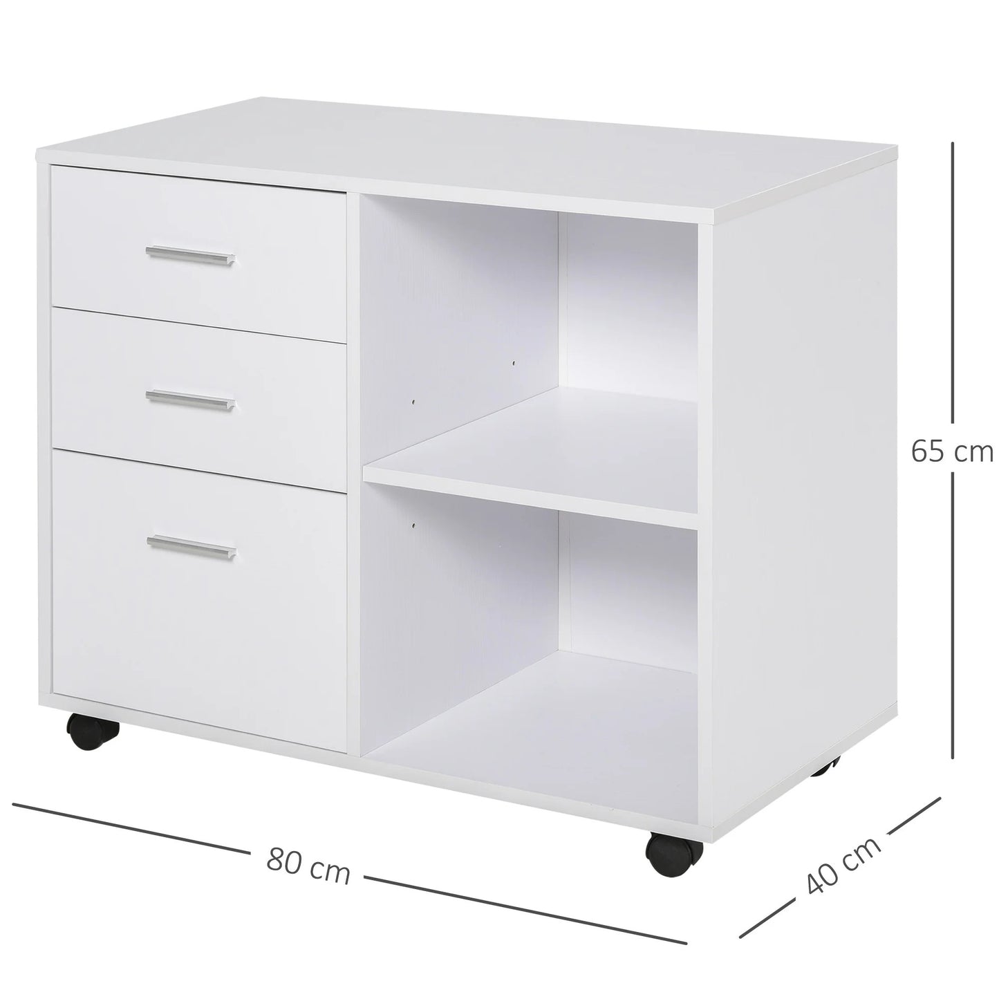 ProperAV Extra Particle Board Rolling Storage Cabinet - maplin.co.uk