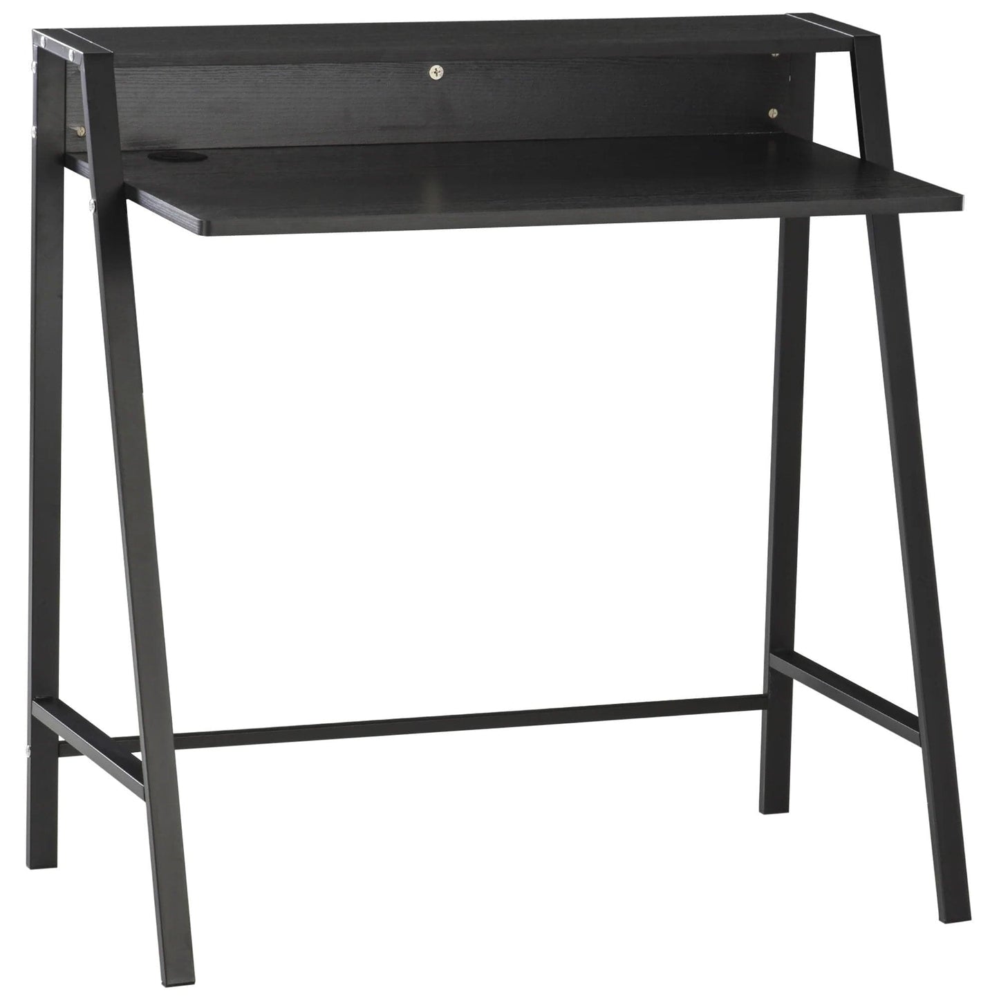 ProperAV Extra Computer Desk with Elevated Storage Shelf - maplin.co.uk