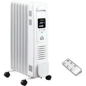 Maplin Plus 1630W 7 Fin Portable Oil Filled Radiator with Timer & Remote Control - maplin.co.uk