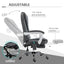 ProperAV Extra Ergonomic Adjustable Reclining Executive Office Chair with Heated 6 Point Vibration Massage Function & Footrest - Grey - maplin.co.uk