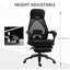 ProperAV Extra Reclining Adjustable Mesh Office Chair with Footrest - Black - maplin.co.uk