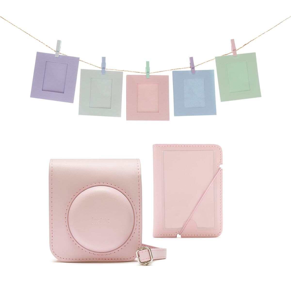 Fujifilm Instax Mini 12 Accessory Kit with Case, Photo Album, Hanging Cards & Pegs - maplin.co.uk