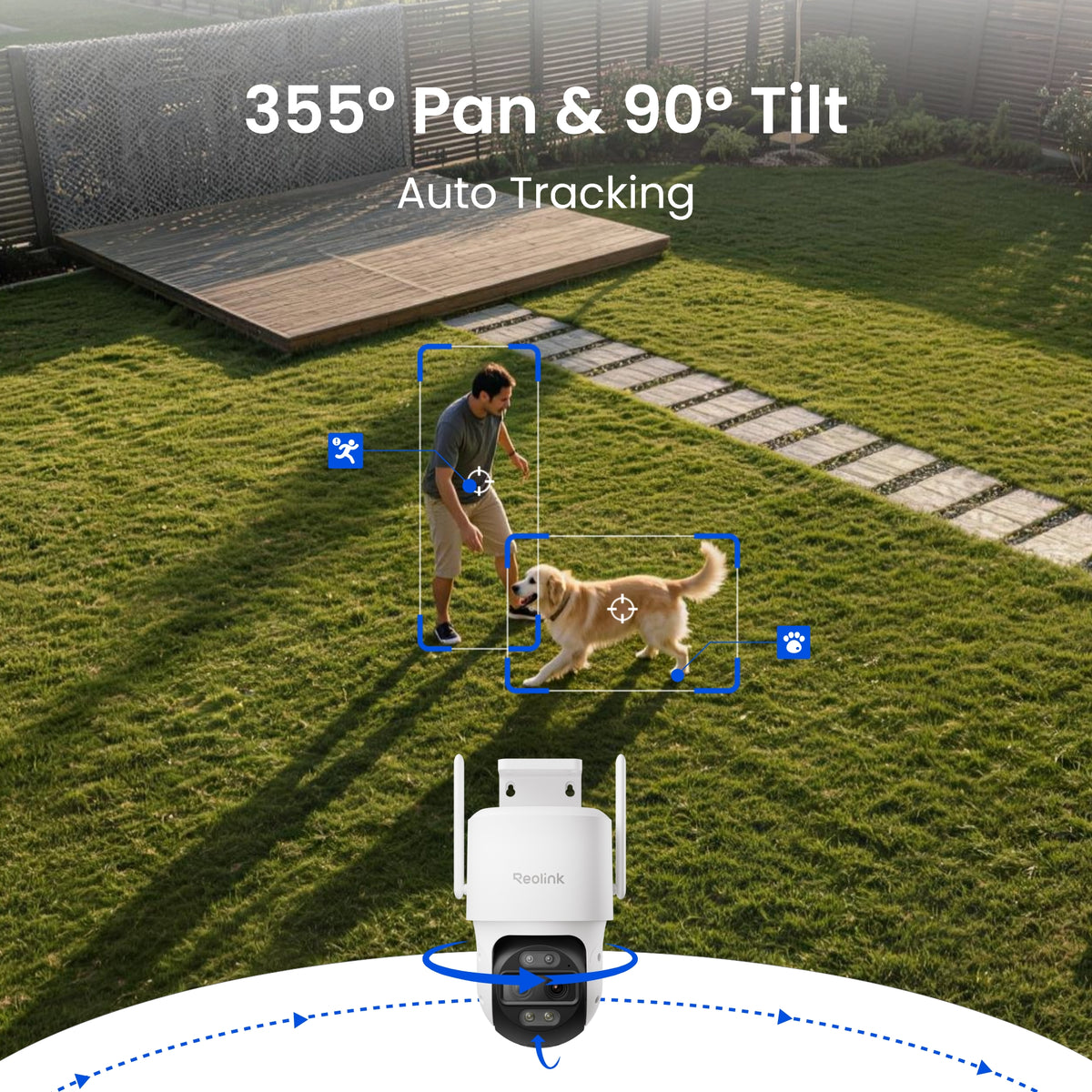 Reolink TrackMix 4K Auto PTZ Mains WiFi AI Outdoor Security Camera