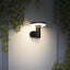4lite Antheia Solar IP54 Die-Cast Aluminium LED Outdoor Wall Light with Built in PIR Motion Sensor