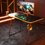 Maplin Gaming Desk with Headphone Hook & Cup Holder - Matte Black & Orange - maplin.co.uk