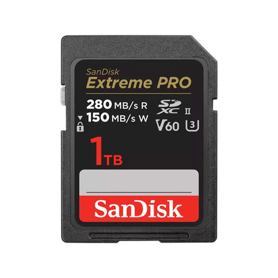 SanDisk 1TB Extreme Pro SDXC Class 10 UHS-II Card 280 MB/s