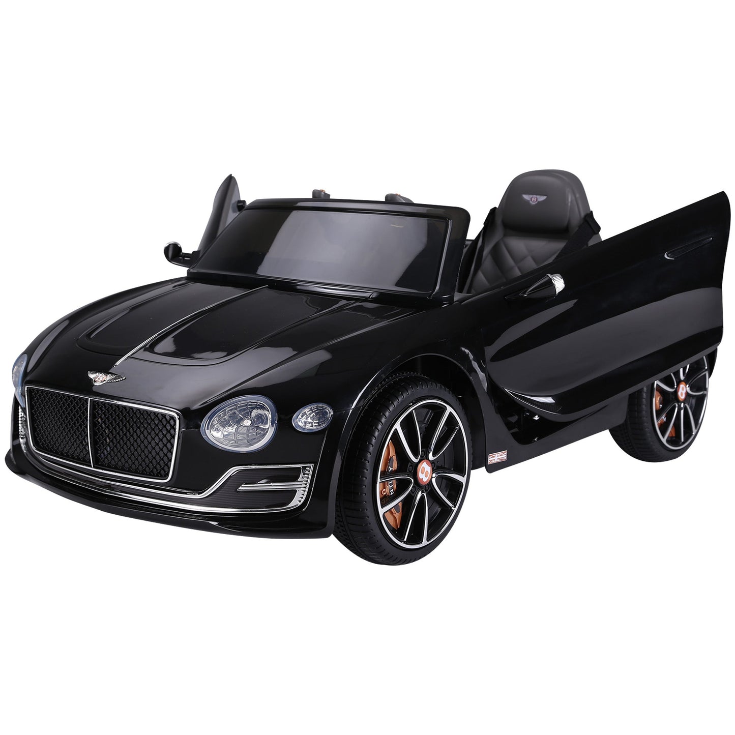 HOMCOM Bentley GT 12V Electric Kids Ride On Toy Car with LEDs, Music & Remote Control for 3-8 Years - Black - maplin.co.uk