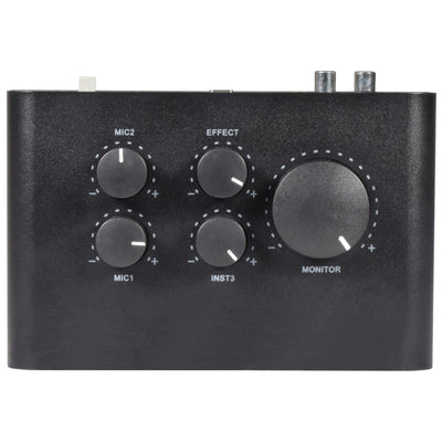 Citronic USB Audio Interface for 2 Microphones & 1 Instrument