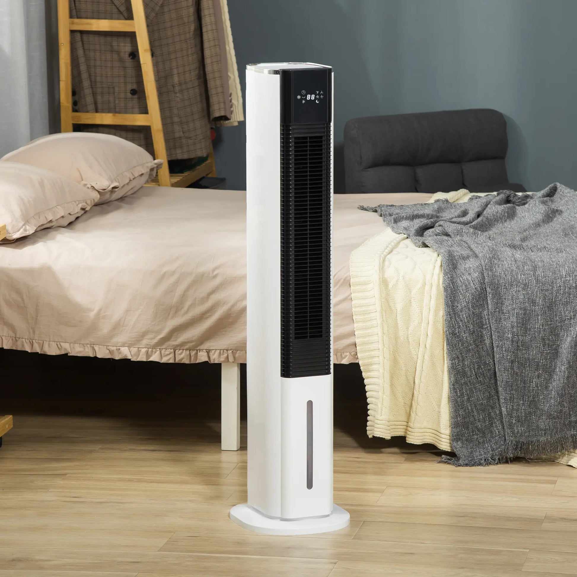 Maplin Plus Portable Air Cooler Humidifier Evaporative Ice Cooling Fan - White
