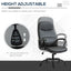 ProperAV Extra High Back PU Leather Adjustable Executive Office Chair with Vibration Massage Function & Built-in Lumbar Support - Black - maplin.co.uk